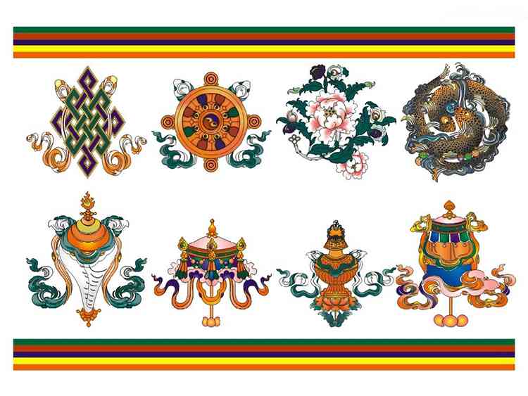 藏区常见八吉祥图是什么喻意，你知道吗？